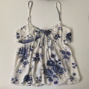 American Eagle Blue Floral Tank Top!